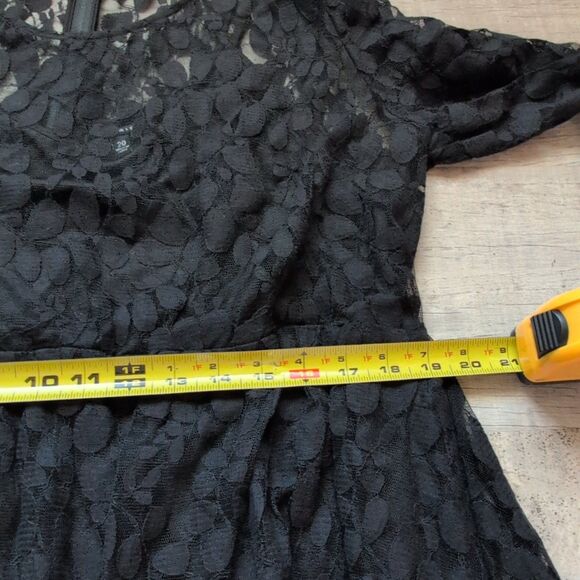 NWOT Torrid Lace Dress Womens Size 20 Black Goth Long Sleeve Knee Length - Picture 6 of 9